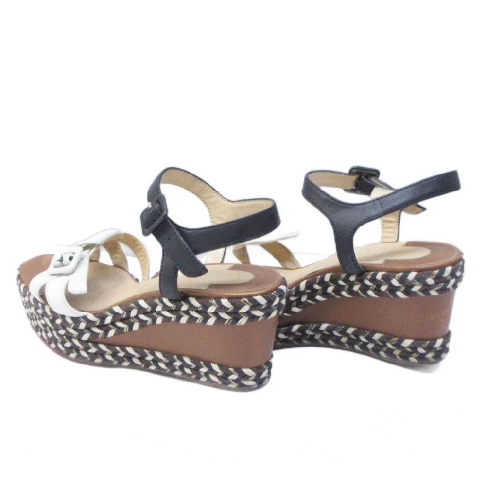 Christian Louboutin Lagoa 70 Wedge Braided Sandals 38 With Box